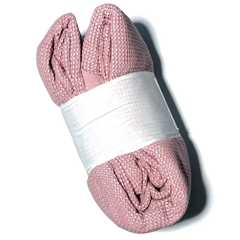 Shabby Chic All Cotton Woven King Size Duvet Cover Set Pink Ruffle Garment Wash - Picture 9 of 10